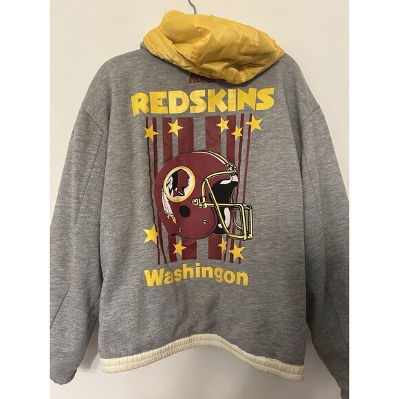 Rare Vtg Starter Washington Redskins Reversable Hooded Zip Jacket mens Large - Picture 16 of 16